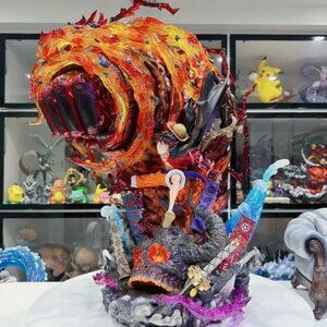 22cm Anime Luffy One Piece Punch Gk Gear 5 Monkey D. Luffy Action Figure Statue